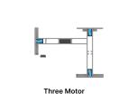 Juvivo LRR3 L-Shaped Standing Desk Frame - Triple Motor, Oval Feet - ITEM #:900008 - Img 5 of 6