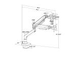 Juvivo D9-JV Single Monitor Arm - Gas Spring, Quick-Mount Sleeve - ITEM #:965003 - Img 4 of 5