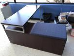 L-shape desk with mahogany laminate finish - ITEM #:120224 - Thumbnail image 2 of 7