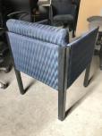 Reception chair with blueish green fabric pattern and black wood frame - ITEM #:170006 - Thumbnail image 2 of 2