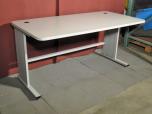 Used Training table with grey finish and grey laminate surface 