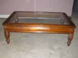 Coffee table with glass inlay - ITEM #:215006 - Thumbnail image 1 of 3