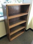 Used Bookcase with veneer oak finish - 57H 
