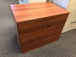 2-drawer lateral file with cherry laminate finish - lockable - ITEM #:255155 - Thumbnail image 2 of 3