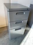 Used 3-drawer mobile file cabinet with tan finish - ITEM #:330015 - Thumbnail image 2 of 2